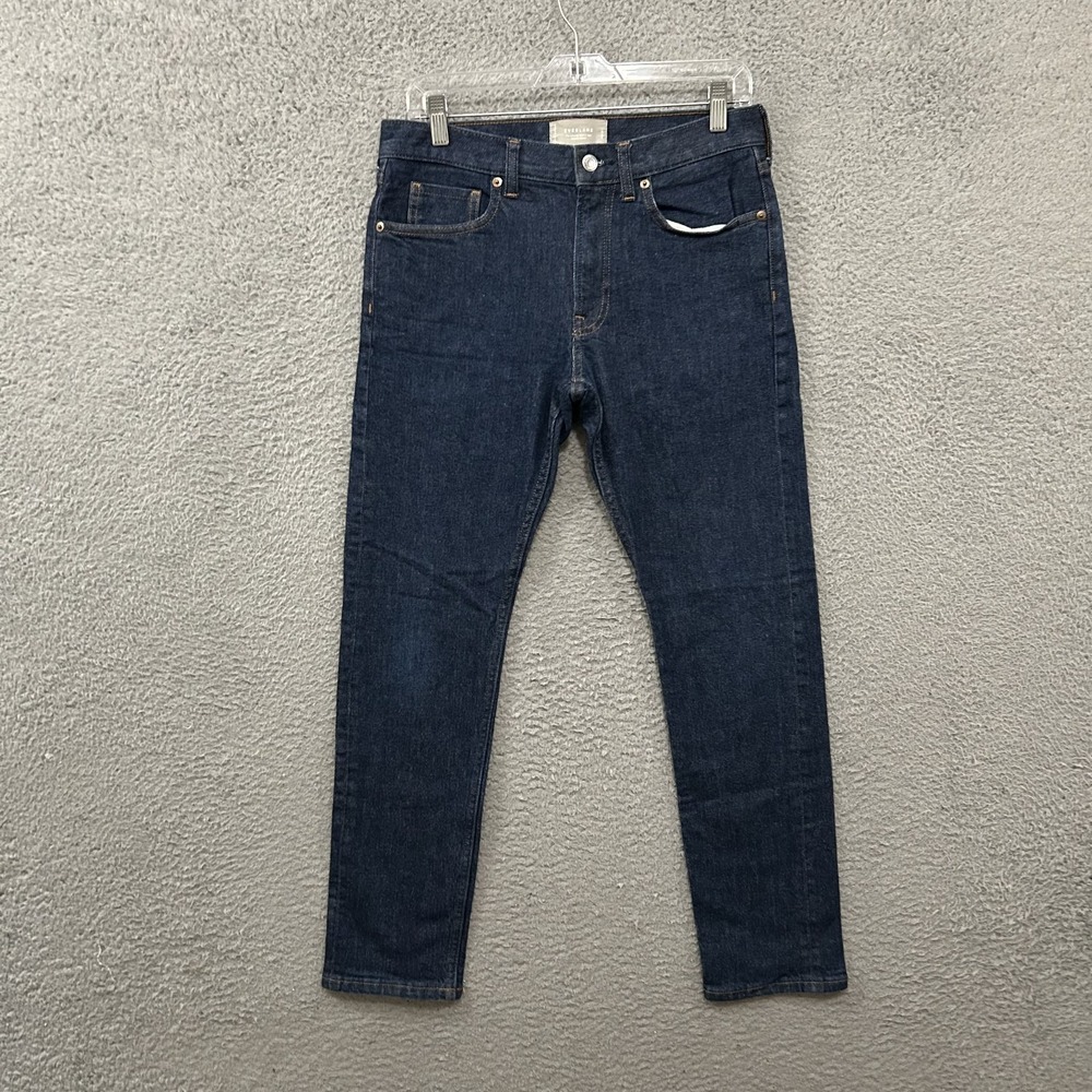 Everlane Jeans Mens 30x30 Blue Denim The Selvedge Slim Fit Organic Cotton Dark
